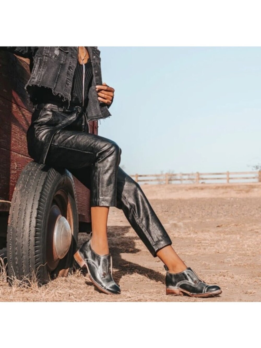 Freebird Mabel Leather Oxfords Distressed Edgy Grey Steampunk Loafers Flats 10 - Picture 2 of 15